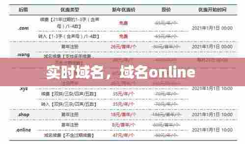 实时域名,域名online