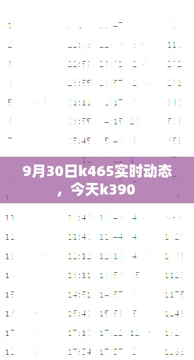 9月30日k465实时动态,今天k390