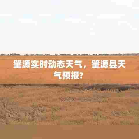 肇源实时动态天气，肇源县天气预报? 