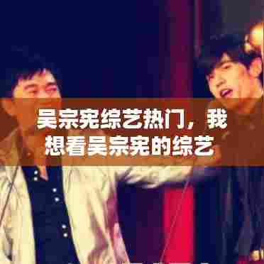 吴宗宪综艺热门,我想看吴宗宪的综艺