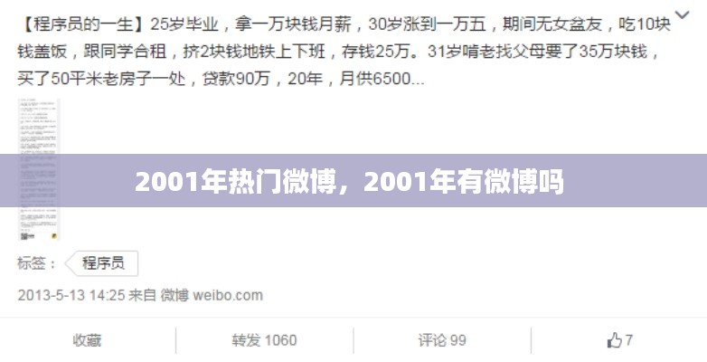 2001年热门微博,2001年有微博吗