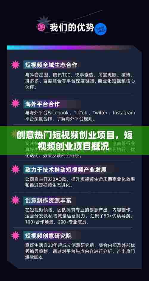 创意热门短视频创业项目,短视频创业项目概况