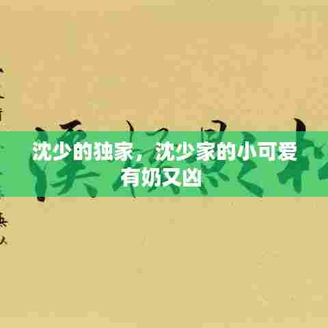 沈少的独家,沈少家的小可爱有奶又凶