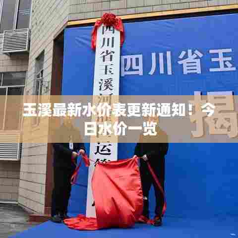 玉溪最新水价表更新通知!今日水价一览