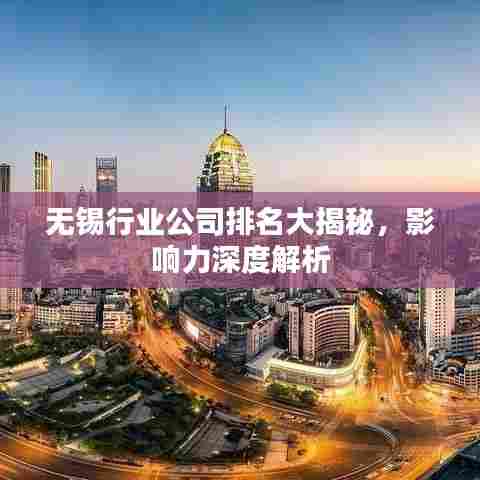 无锡行业公司排名大揭秘,影响力深度解析