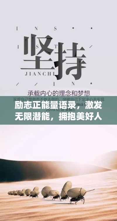 励志正能量语录，激发无限潜能，拥抱美好人生