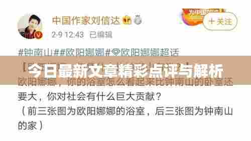 今日最新文章精彩点评与解析