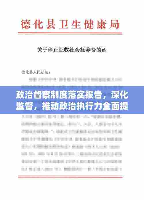政治督察制度落实报告,深化监督,推动政治执行力全面提升