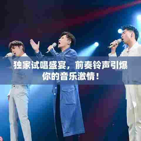 独家试唱盛宴,前奏铃声引爆你的音乐激情!