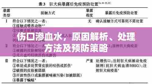 伤口渗血水,原因解析、处理方法及预防策略