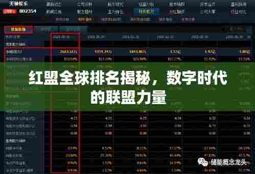 红盟全球排名揭秘，数字时代的联盟力量