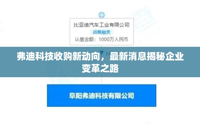 弗迪科技收购新动向，最新消息揭秘企业变革之路