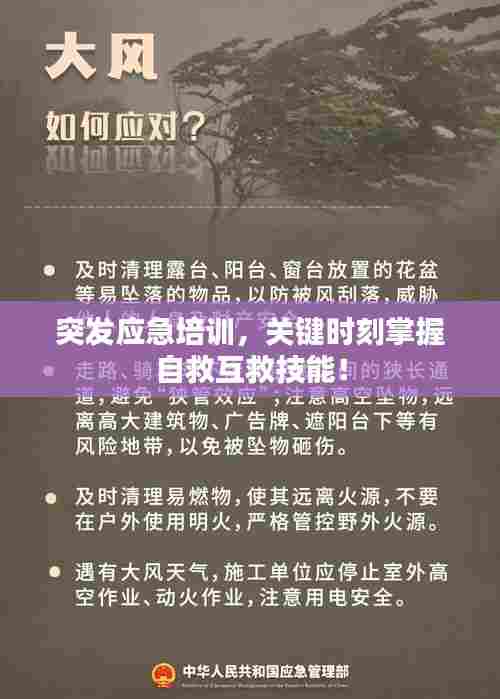 突发应急培训,关键时刻掌握自救互救技能!
