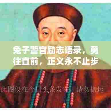 兔子警官励志语录,勇往直前,正义永不止步!